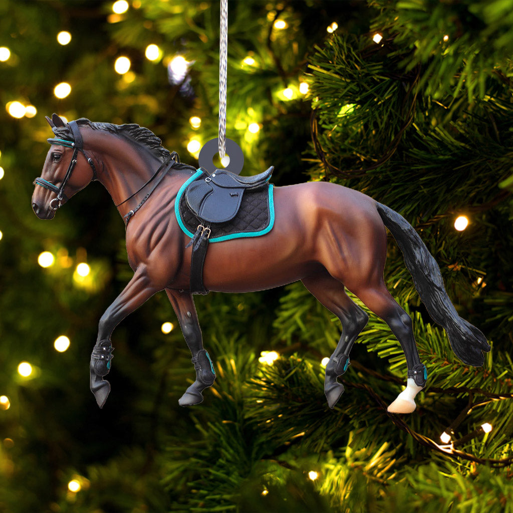 Love Horses - Christmas Horse Ornament (Printed On Both Sides)