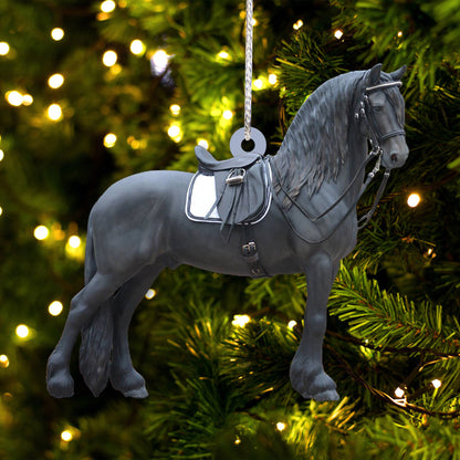 Love Horses - Christmas Horse Ornament (Printed On Both Sides)