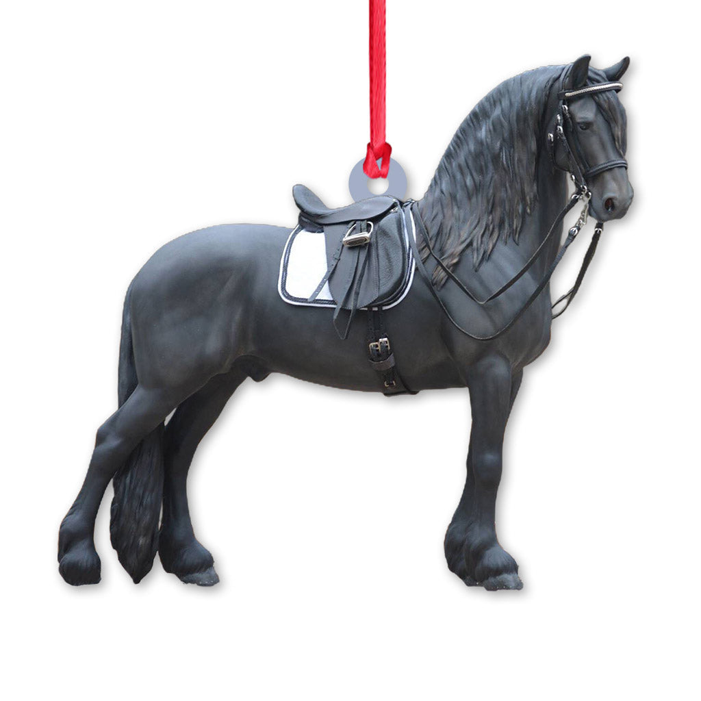 Love Horses - Christmas Horse Ornament (Printed On Both Sides)