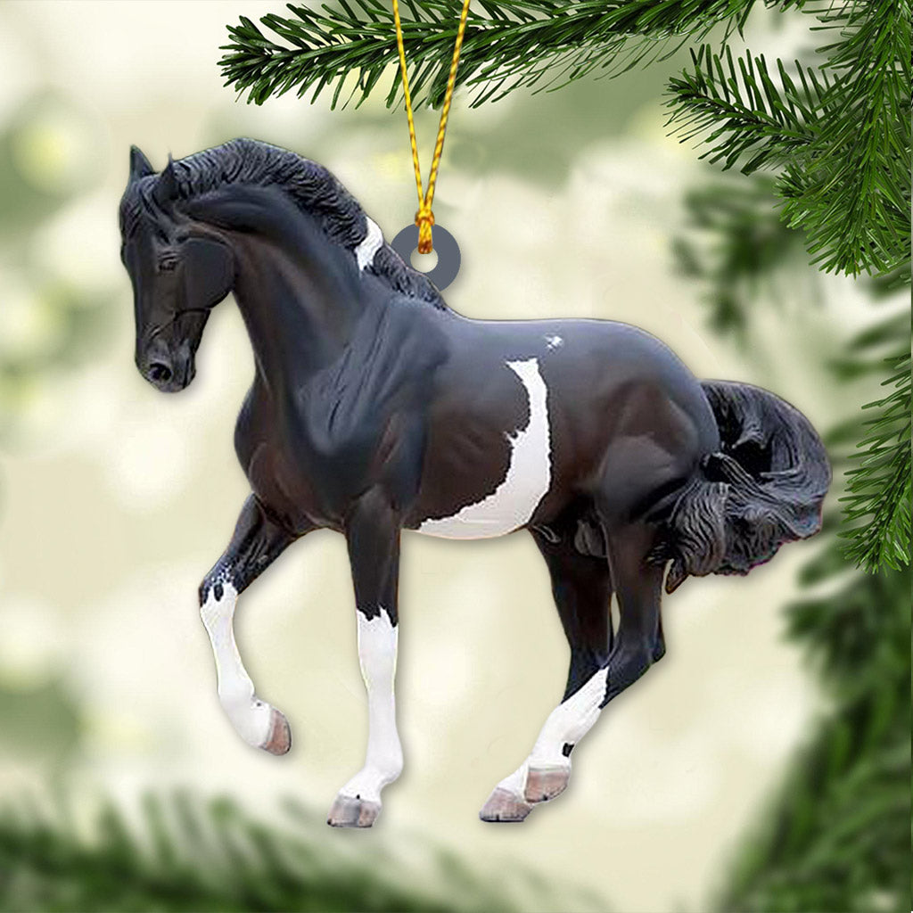 Love Horses - Christmas Horse Ornament (Printed On Both Sides)