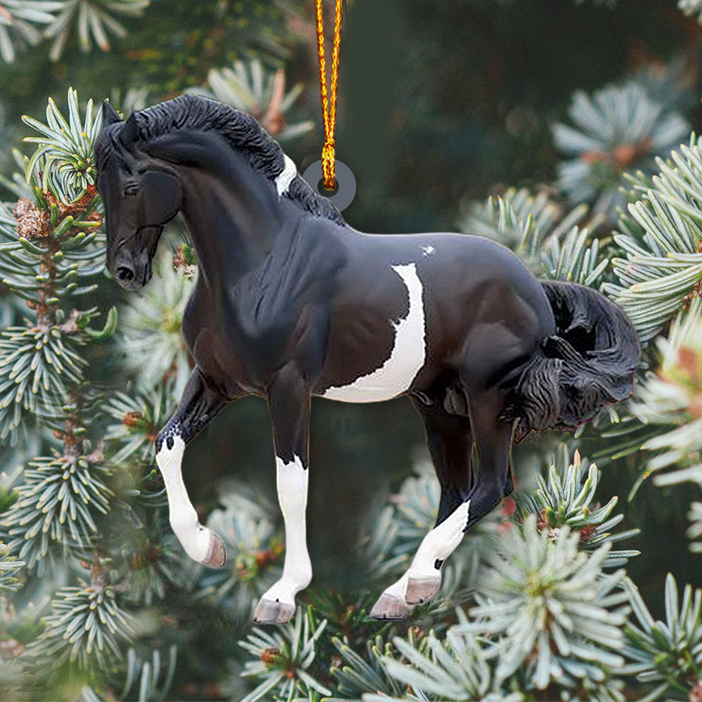 Love Horses - Christmas Horse Ornament (Printed On Both Sides)