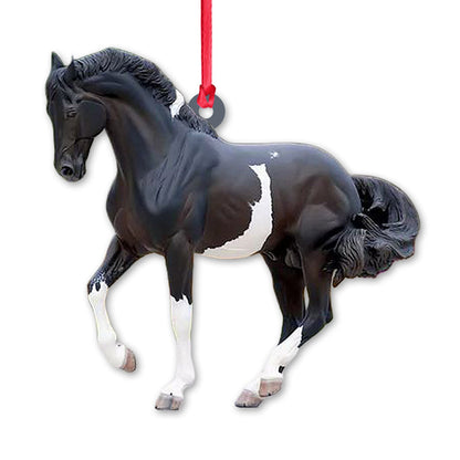 Love Horses - Christmas Horse Ornament (Printed On Both Sides)