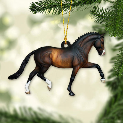 Love Horses - Christmas Horse Ornament (Printed On Both Sides)