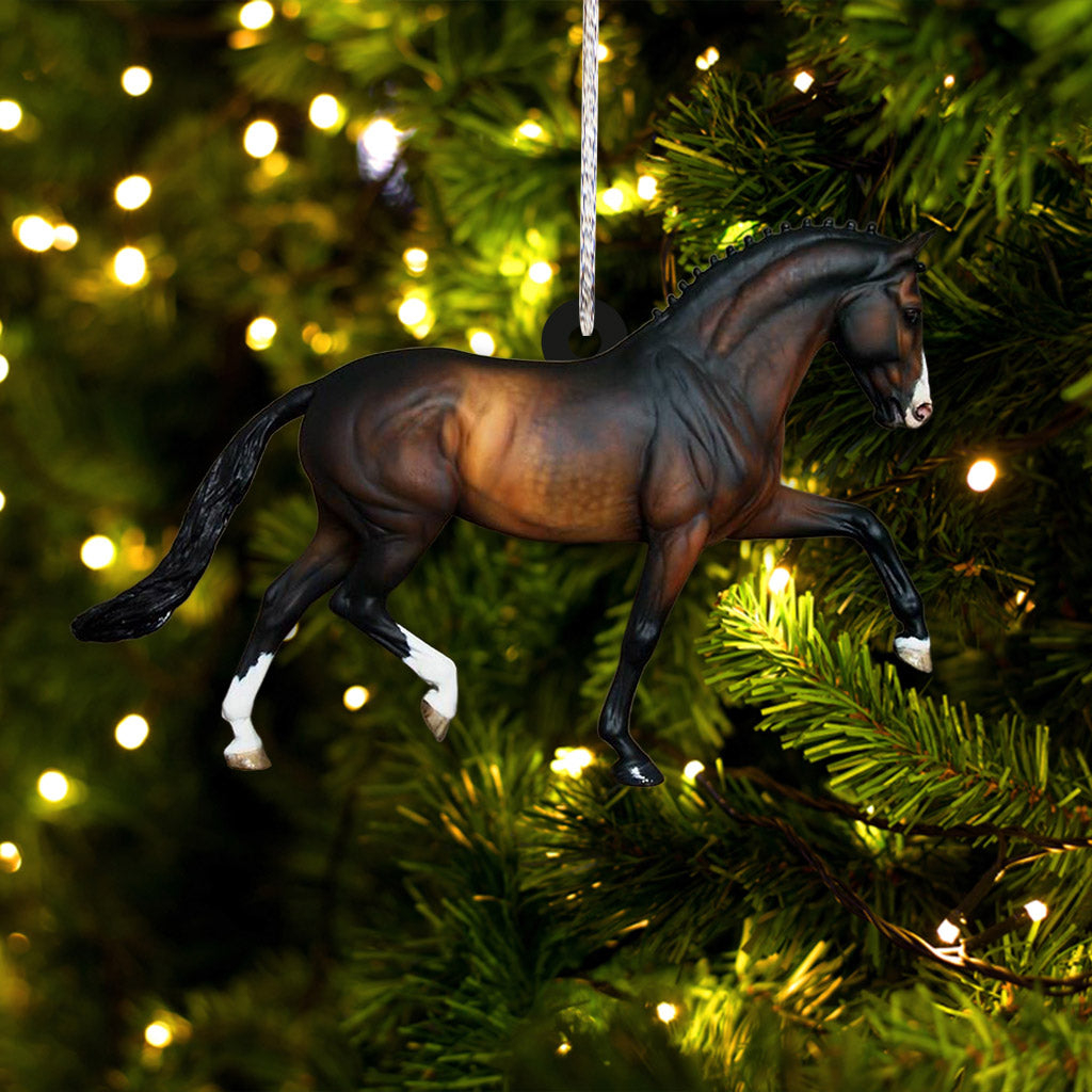 Love Horses - Christmas Horse Ornament (Printed On Both Sides)