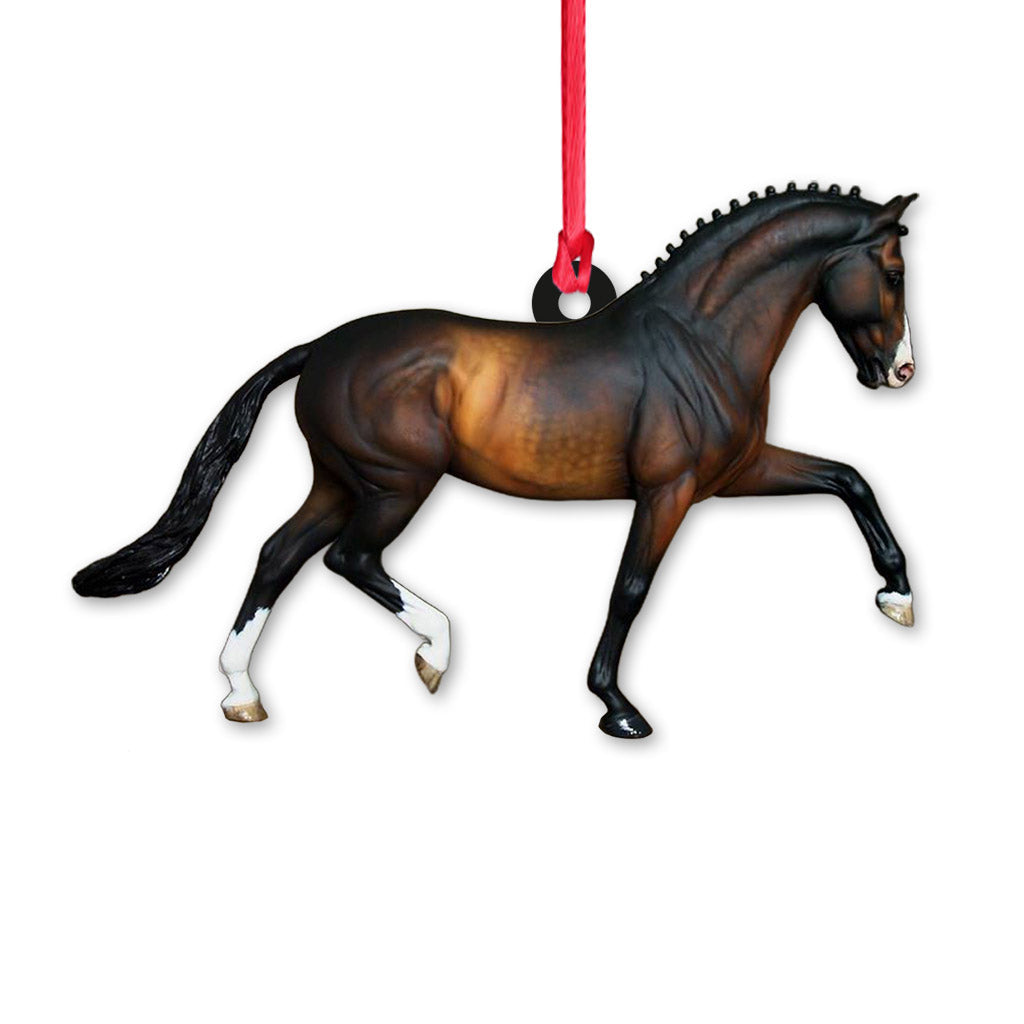 Love Horses - Christmas Horse Ornament (Printed On Both Sides)