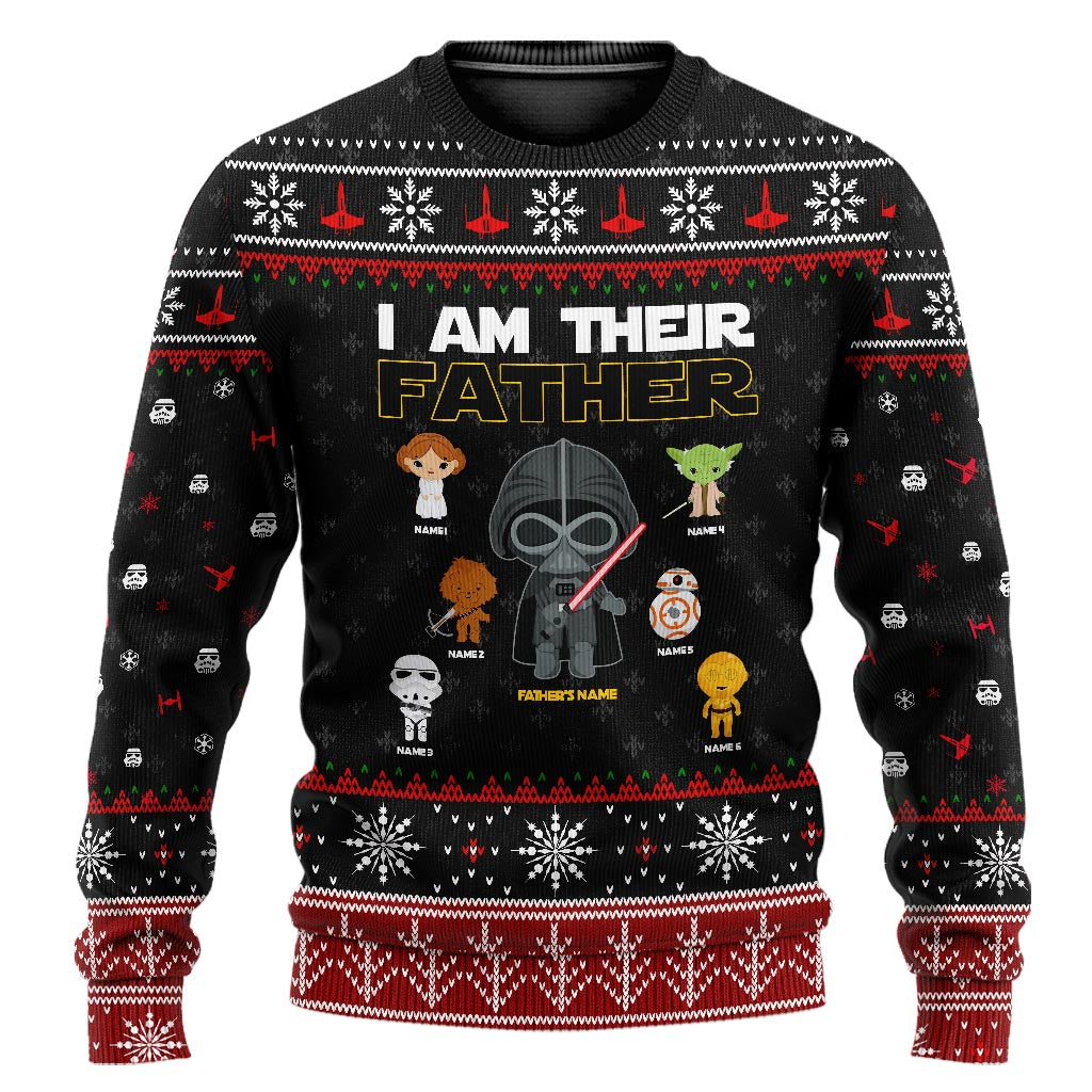 I Am Their Father - Personalized Christmas The Force Sweater