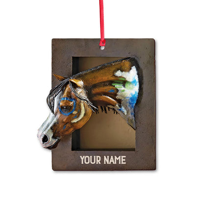 Window And Horse - Personalized Christmas Ornament (Printed On Both Sides)