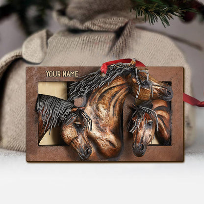 Window And Horse - Personalized Christmas Ornament (Printed On Both Sides)