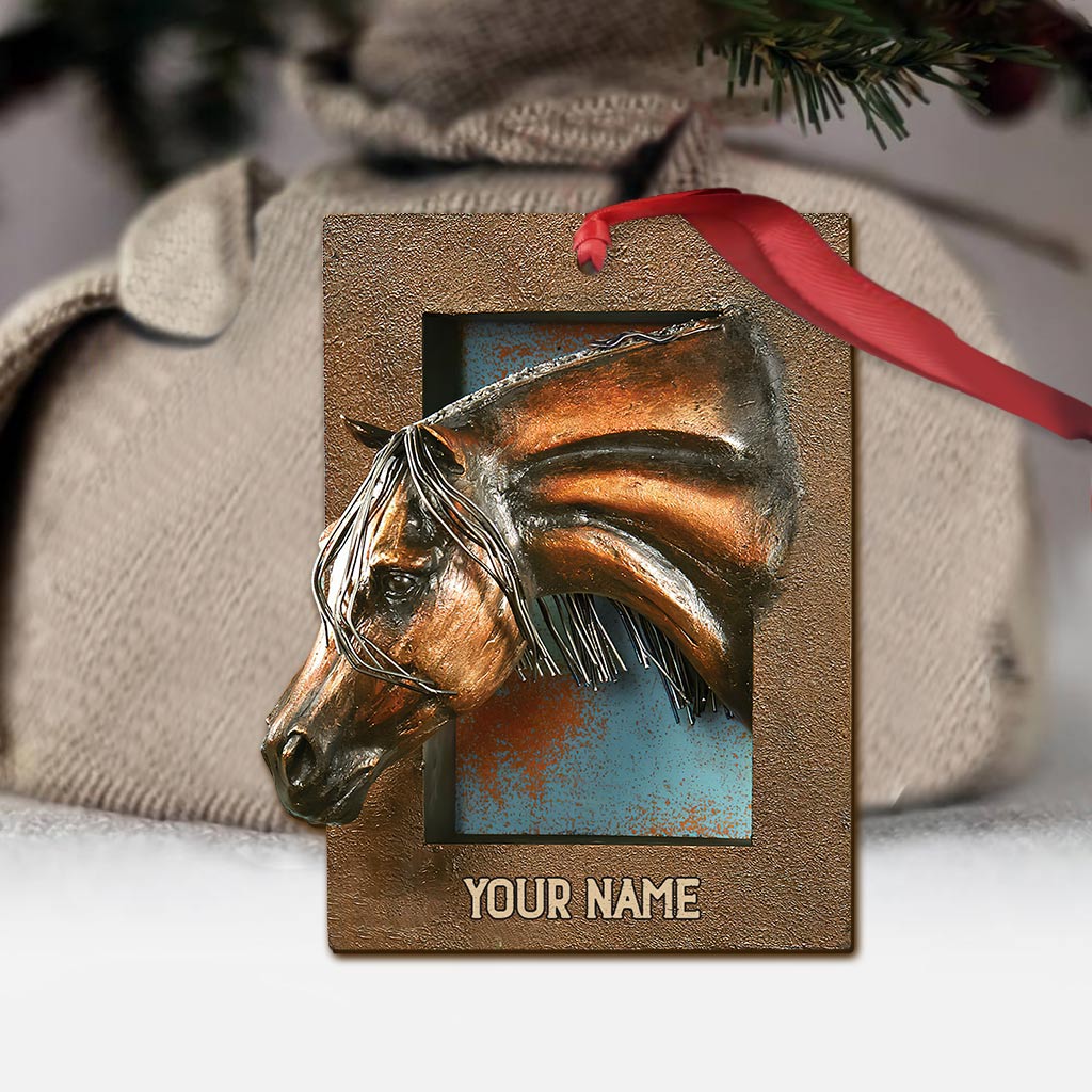 Window And Horse - Personalized Christmas Ornament (Printed On Both Sides)