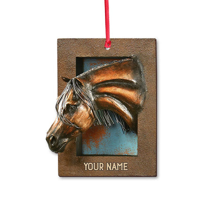 Window And Horse - Personalized Christmas Ornament (Printed On Both Sides)