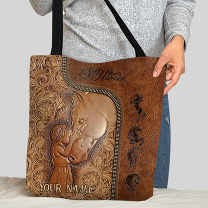 Love Horses - Personalized Tote Bag