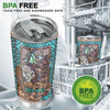 Love Horses - Personalized Tumbler With Leather Pattern Print