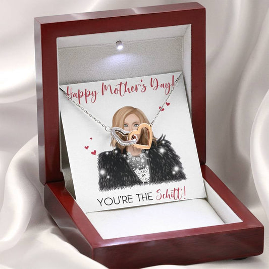 Happy Mother's Day Everyone's Show Two Hearts Necklace 0323
