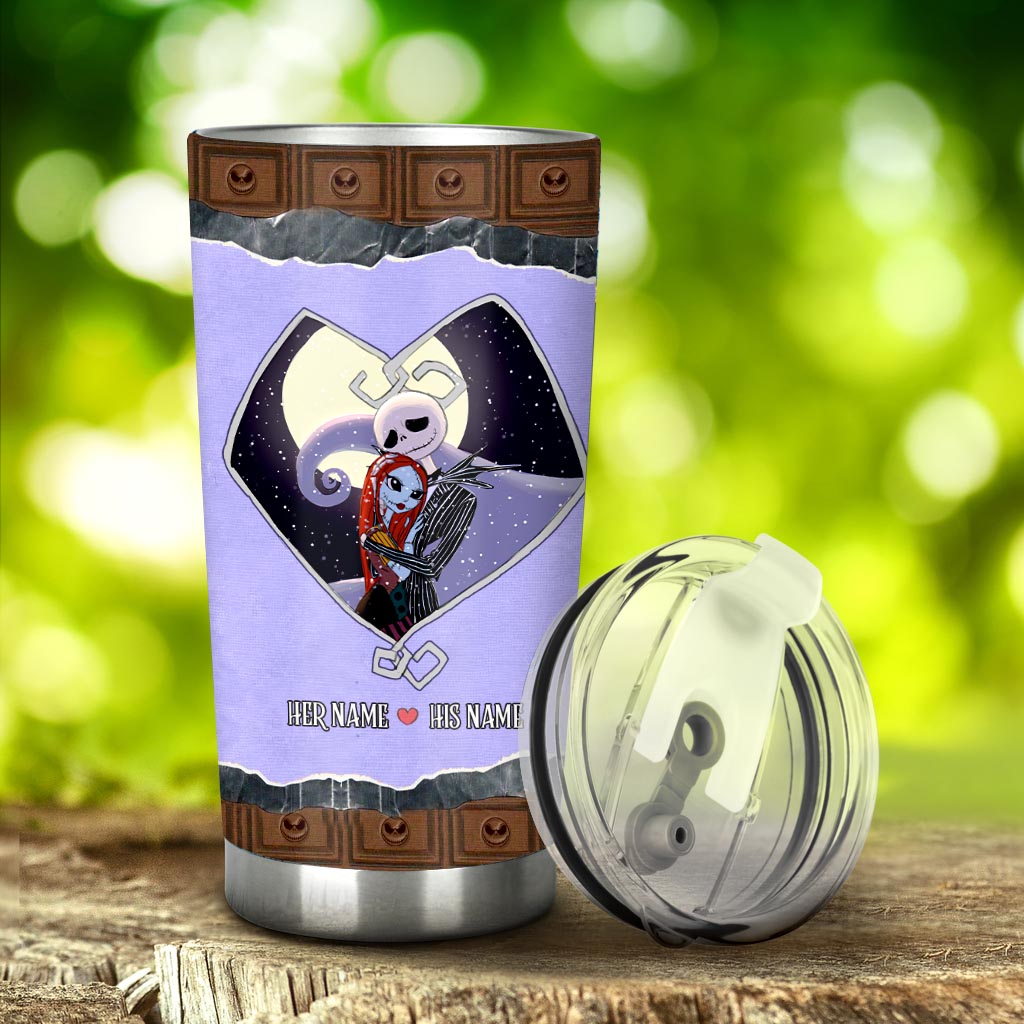 My Heart Is Happy - Personalized Couple Nightmare Tumbler