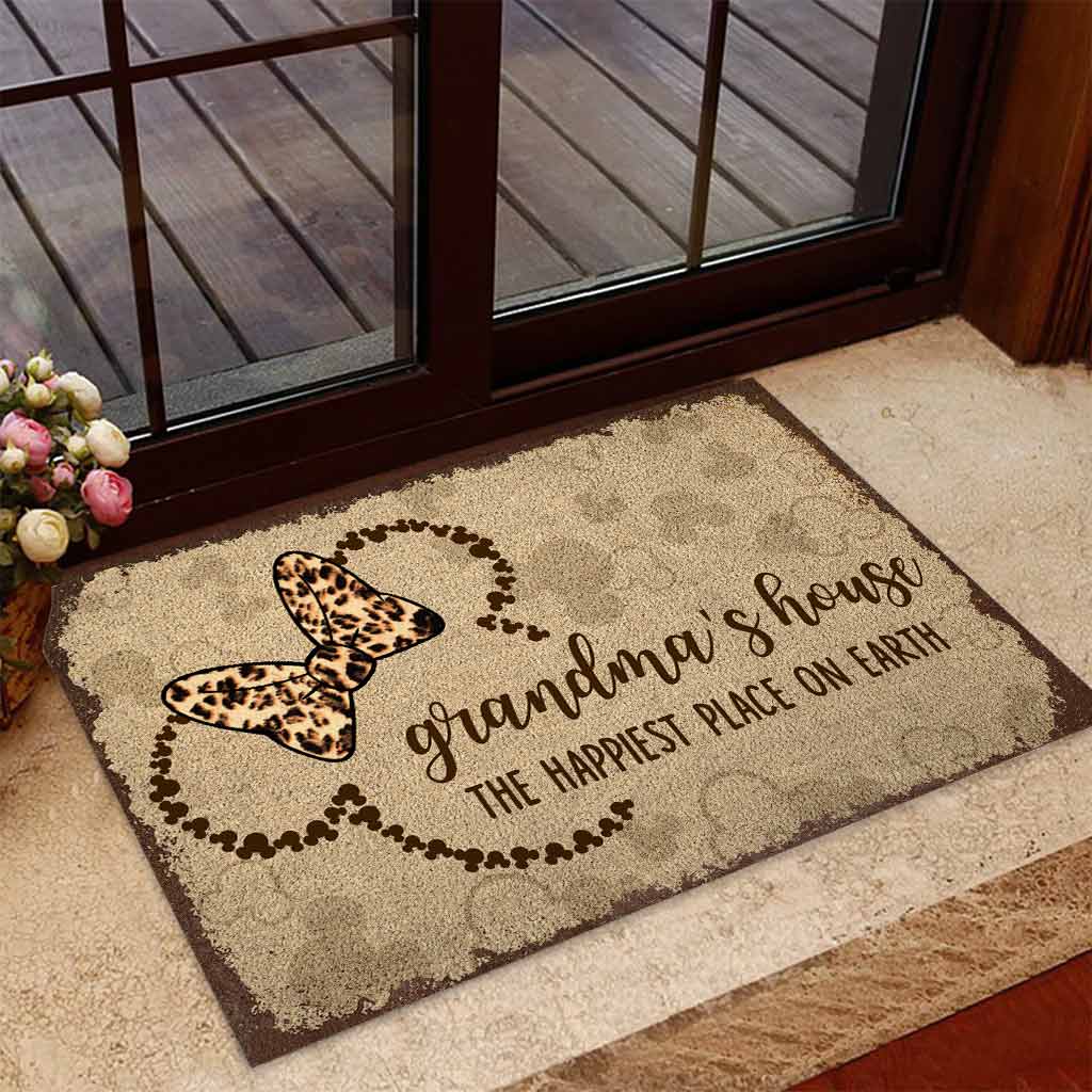 The Happiest Place On Earth - Personalized Mother's Day Grandma Doormat