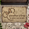 The Happiest Place On Earth - Personalized Mother&#39;s Day Grandma Doormat