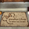 The Happiest Place On Earth - Personalized Mother&#39;s Day Grandma Doormat