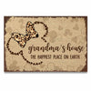 The Happiest Place On Earth - Personalized Mother&#39;s Day Grandma Doormat
