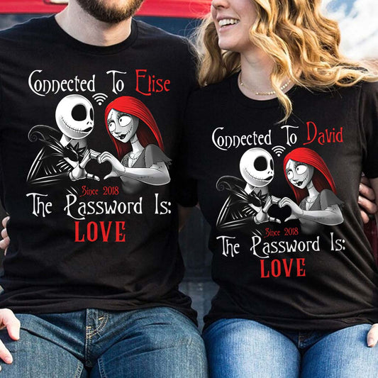 Connected To - Personalized Couple Nightmare T-shirt and Hoodie