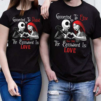 Connected To - Personalized Couple Nightmare T-shirt and Hoodie