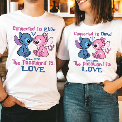 Connected To - Personalized Couple Ohana T-shirt and Hoodie