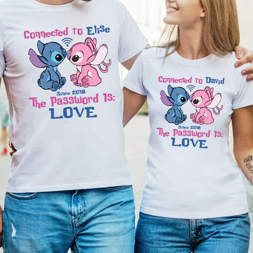 Connected To - Personalized Couple Ohana T-shirt and Hoodie