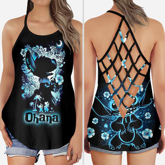 Ohana Summer Vibes - Personalized Ohana Cross Tank Top