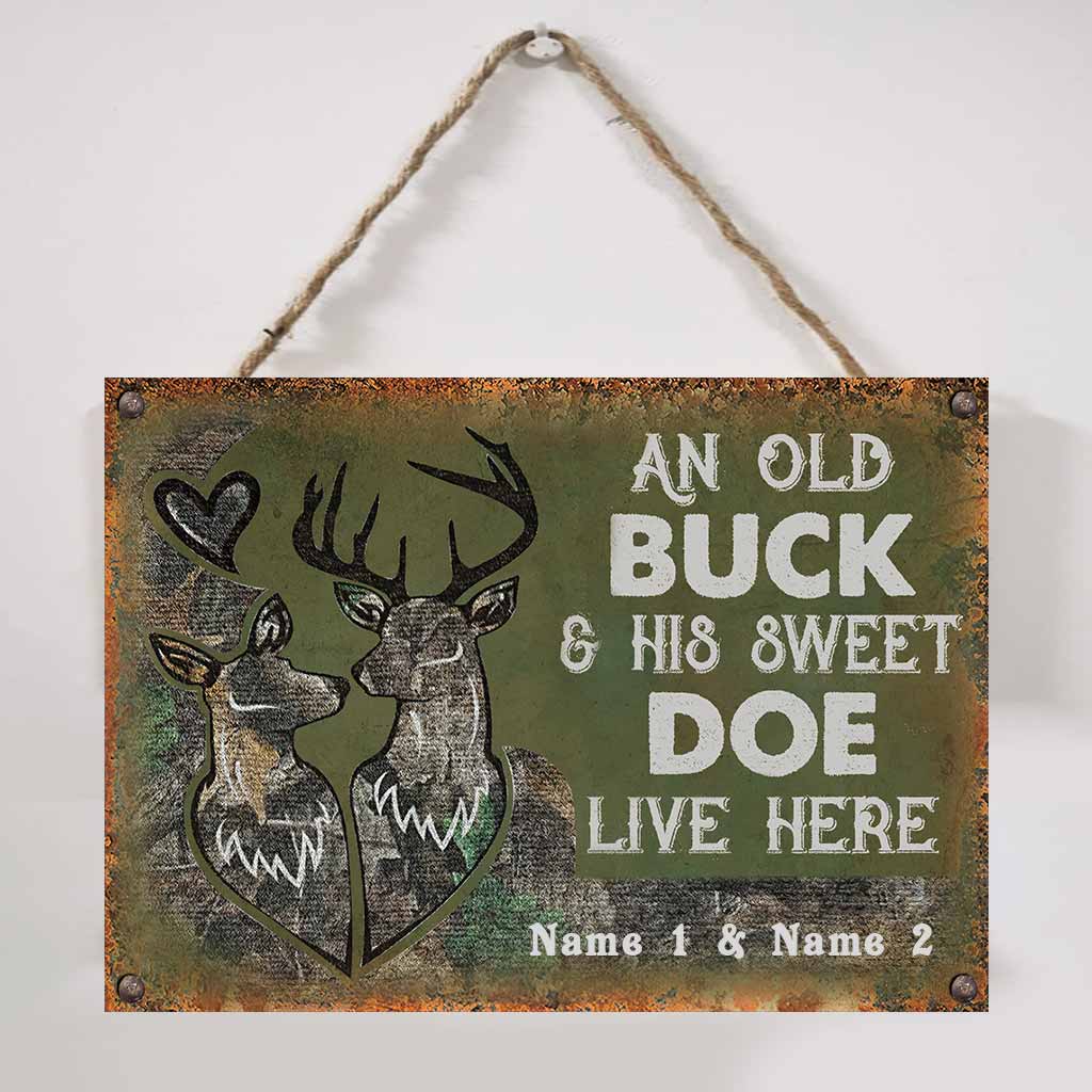 An Old Buck - Hunting Personalized Rectangle Metal Sign