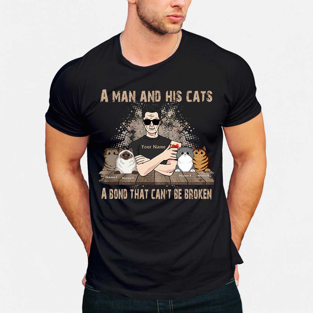 A Man And His Cats - Personalized Father's Day Cat T-shirt and Hoodie