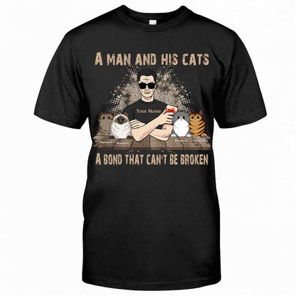 A Man And His Cats - Personalized Father's Day Cat T-shirt and Hoodie