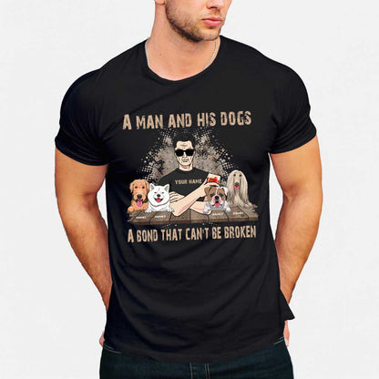 A Man And His Dogs - Personalized Father's Day Dog T-shirt and Hoodie