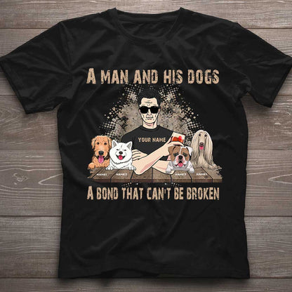 A Man And His Dogs - Personalized Father's Day Dog T-shirt and Hoodie