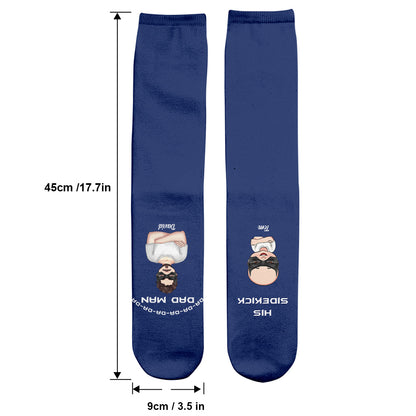 Dad Man Superhero Dad - Personalized Father Socks