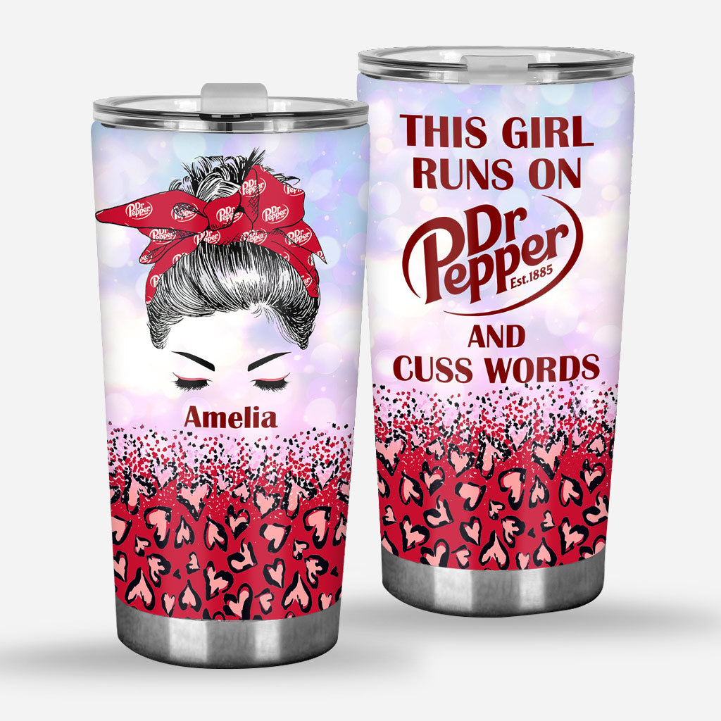 This Girl Runs On - Personalized Texas Drink Tumbler