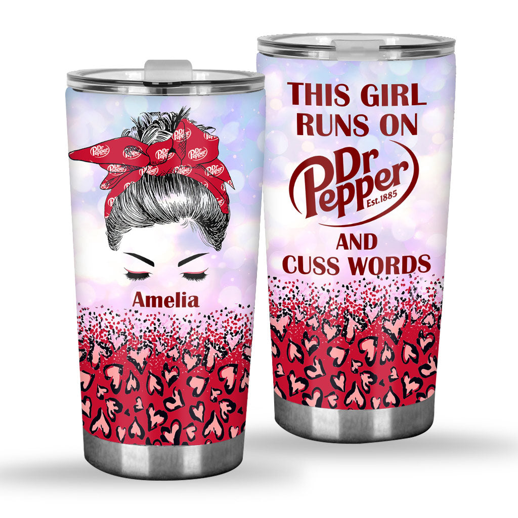 This Girl Runs On - Personalized Texas Drink Tumbler