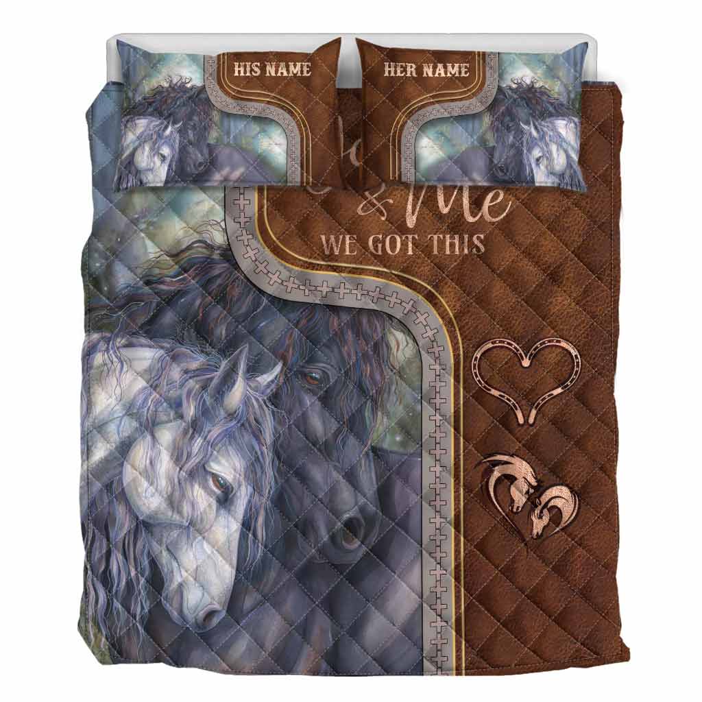 We Got This - Personalized Horse Quilt Set