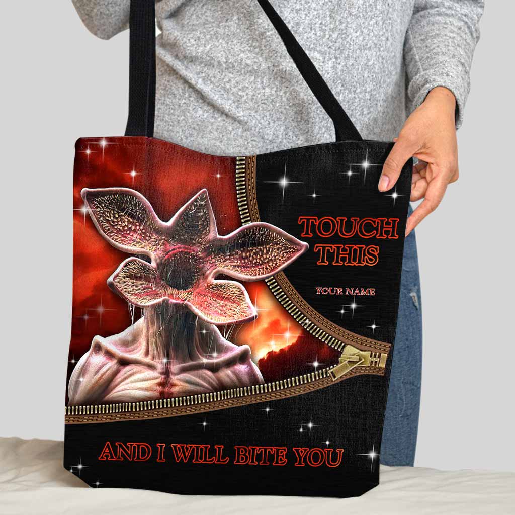 Touch This And I Will Bite You - Personalized Stranger Things Tote Bag