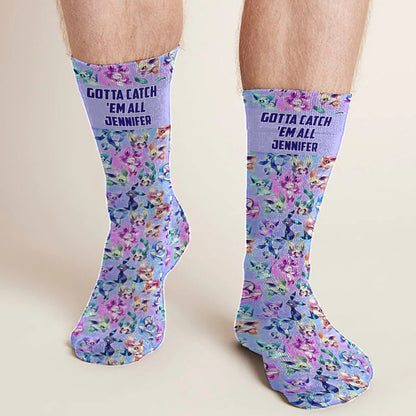 Catch Them All - Personalized Monster Trainer Socks