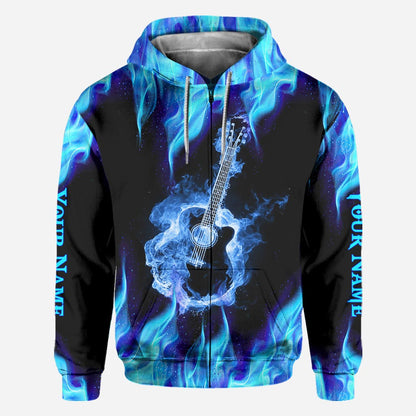 Love Music - Personalized Guitar All Over T-shirt and Hoodie