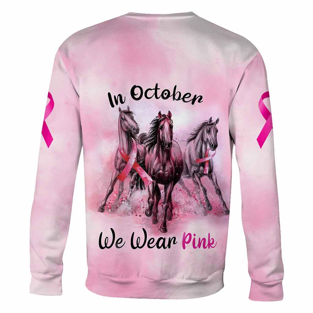 In October We Wear Pink - Breast Cancer Awareness All Over T-shirt and Hoodie 092021