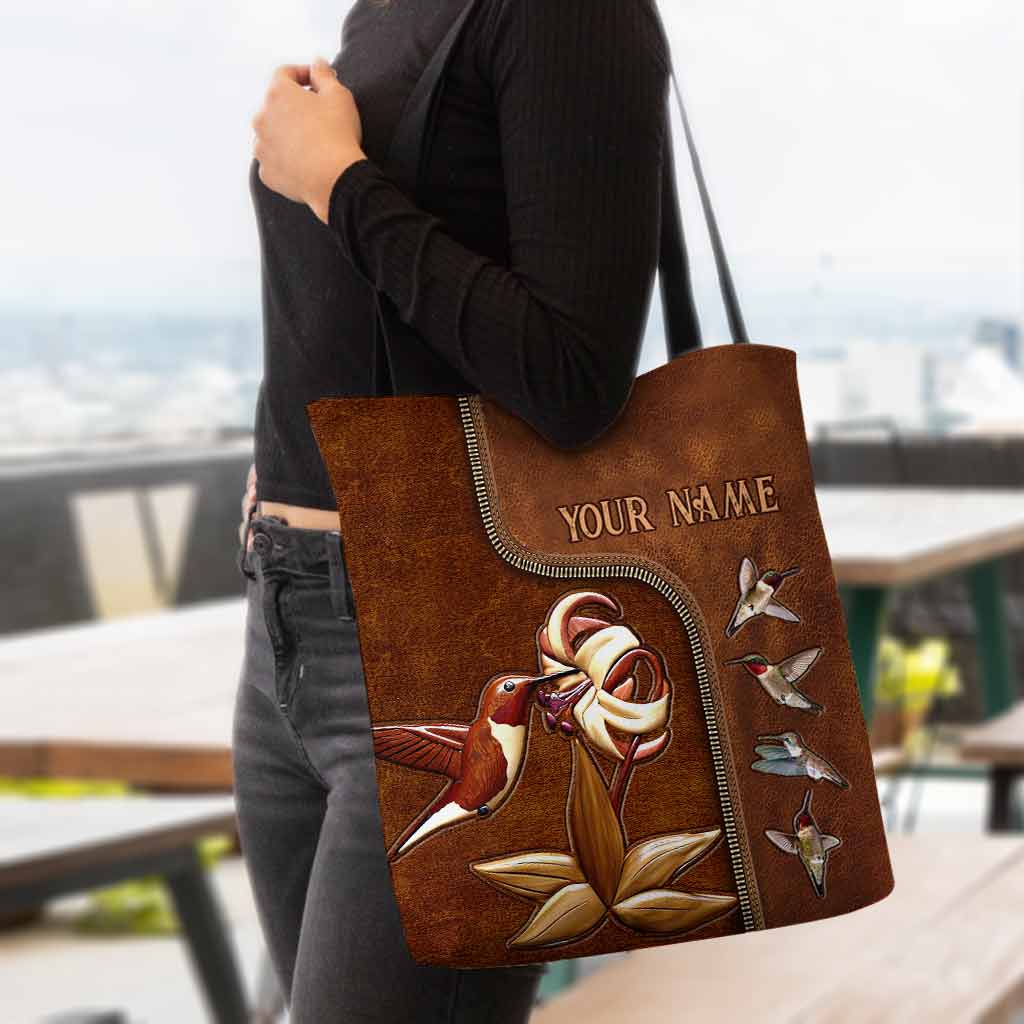 Love Hummingbird Personalized Tote Bag