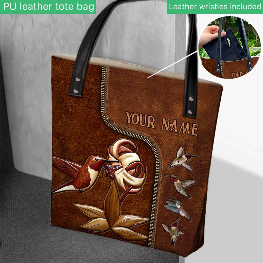 Love Hummingbird Personalized Tote Bag