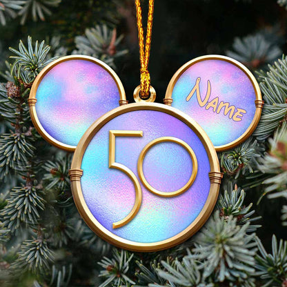 50th Anniversary Of Magic - Mouse Ears Ornament (Printed On Both Sides)