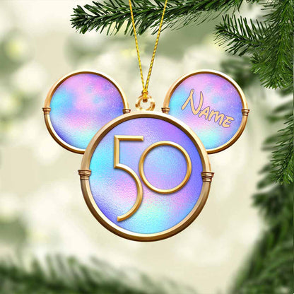 50th Anniversary Of Magic - Mouse Ears Ornament (Printed On Both Sides)