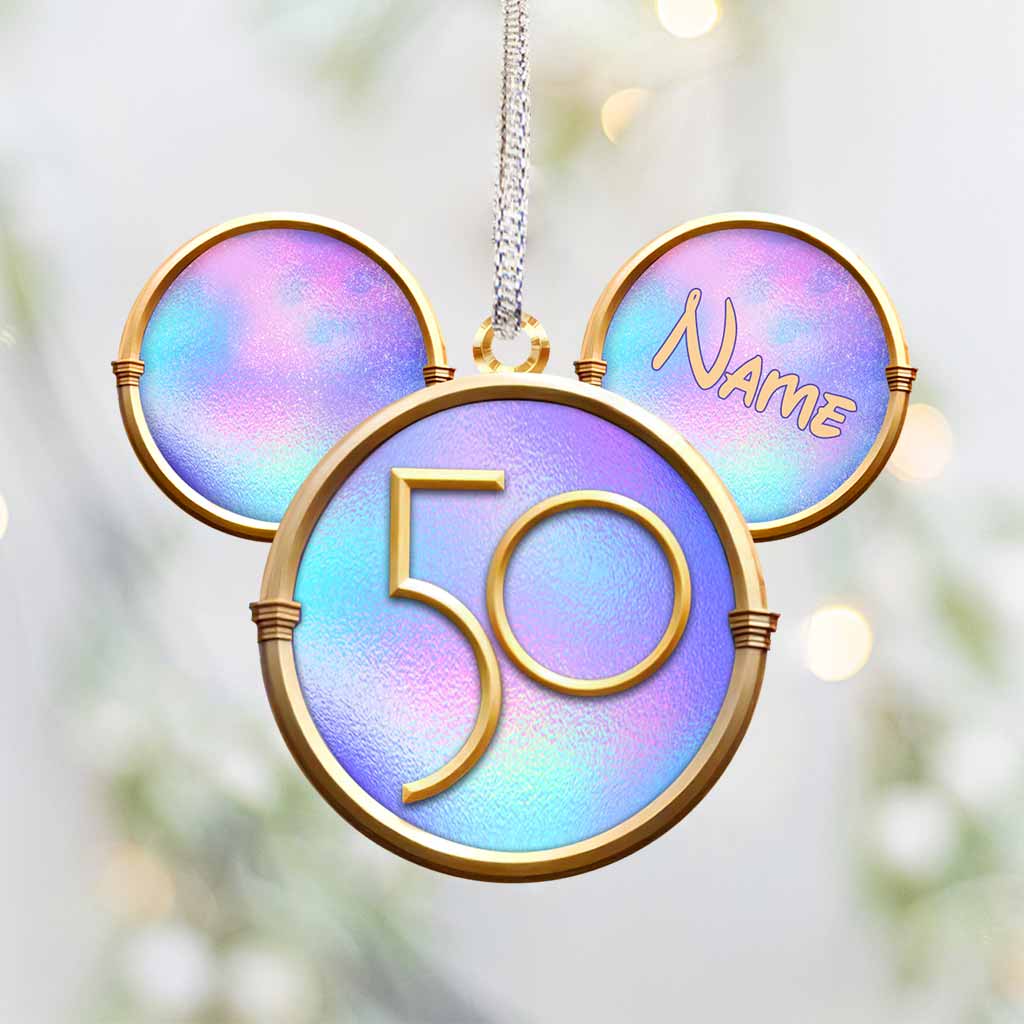 50th Anniversary Of Magic - Mouse Ears Ornament (Printed On Both Sides)