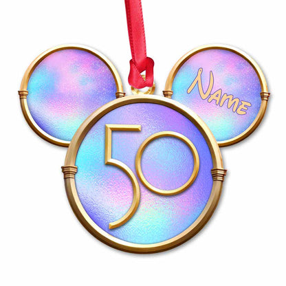 50th Anniversary Of Magic - Mouse Ears Ornament (Printed On Both Sides)