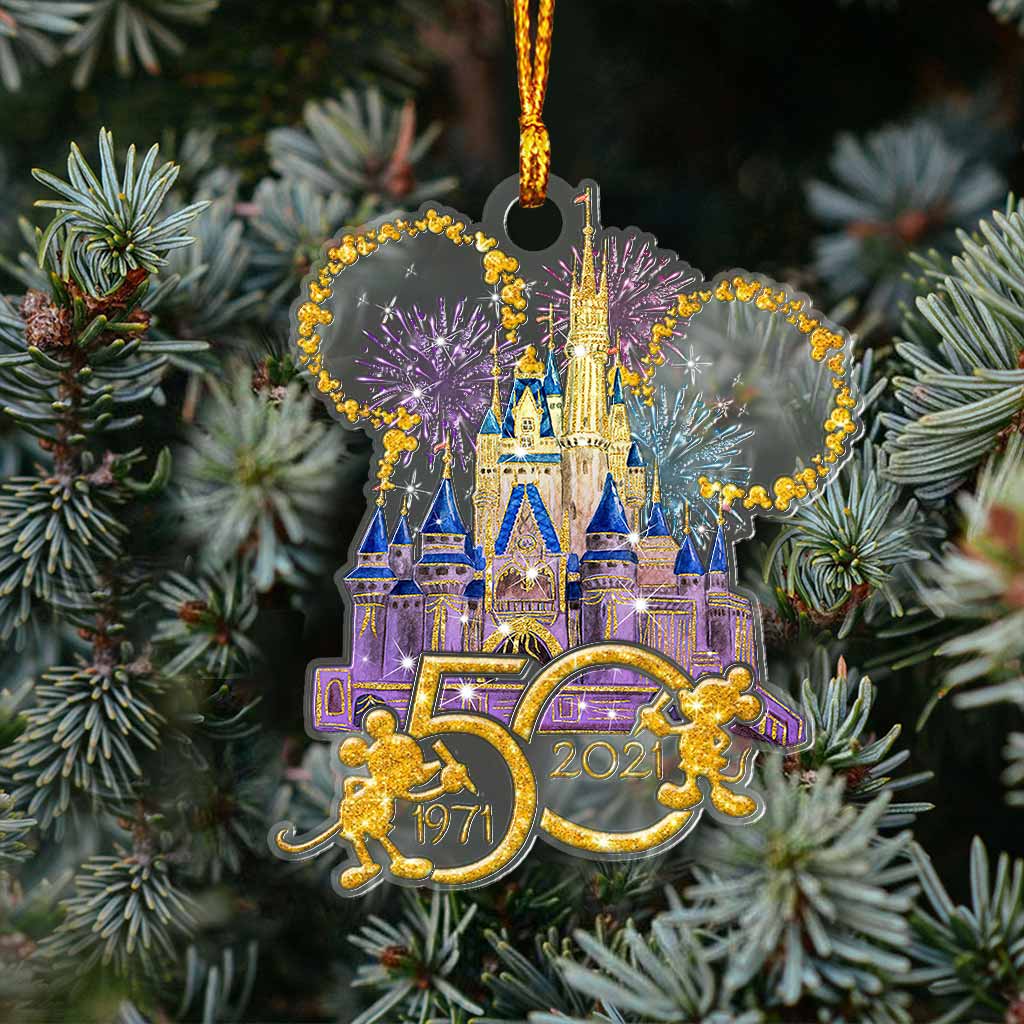 50th Anniversary Of Magic - Mouse Ears Transparent Ornament