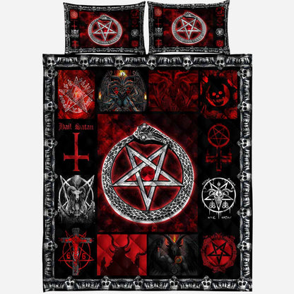 Hello Darkness My Old Friend - Satan Quilt Set