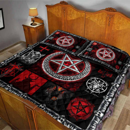 Hello Darkness My Old Friend - Satan Quilt Set