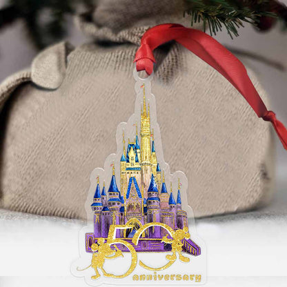 50 Magical Years - Mouse Transparent Ornament